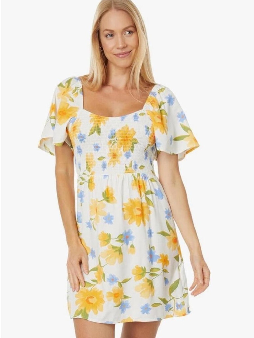 Billabong Sweet Side Dress Mini Length in a Floral Print - Size Smal